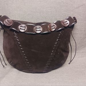 Desmo Italy suede and leather shoulder bag Purse